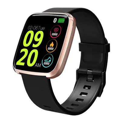 (Rose Gold) 1.3inch Large View Heart Rate Blood Pressure Oxygen Monitor Smart Reminder Smart Wat