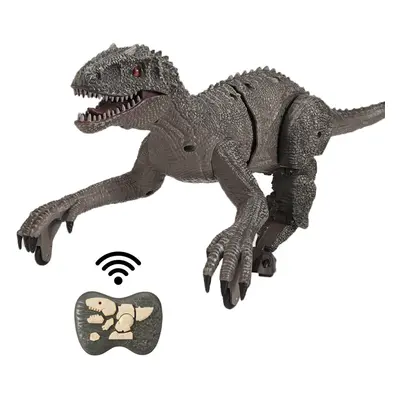 (Silver) Simulation Tyrannosaurus Rex Electric Walking Remote Control Jurassic Dinobot Model wit