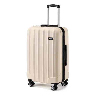 (28 inch) Beige 19/24/28 Hard Shell Luggage Lightweight ABS with Spinner Wheels Business Trip Tr