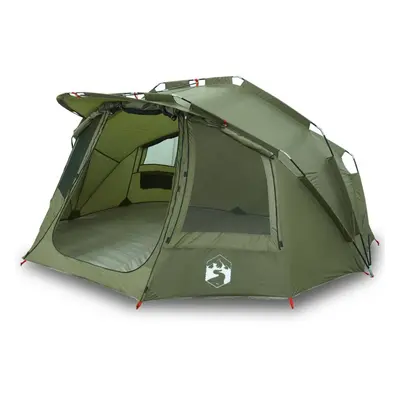 (olive green) vidaXL Fishing Tent 5-Person Lightweight Tent Camping Tent Shelter Waterproof