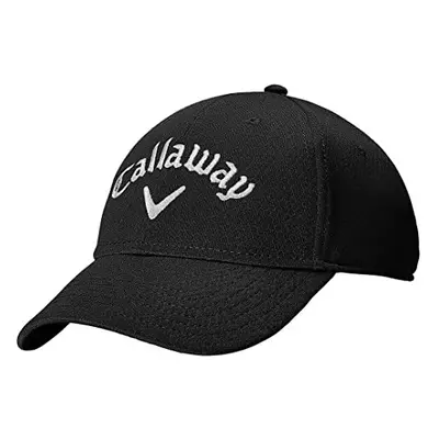 Callaway Golf Mens Side Crested Structured Adjustable Golf Cap Hat Black