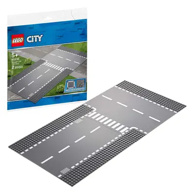 LEGO City Straight and T Junction Building Kit (2 Pieces)