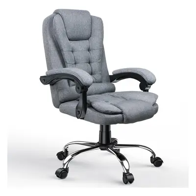 (Grey) High Back Ergonomic Reclining Office Chair