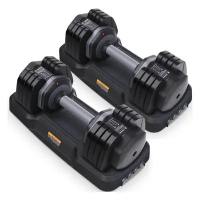 Dripex 49KG Adjustable Dumbbell, 5-in-1 Weights set with Anti-Slip Fast Adjust Turning Handle