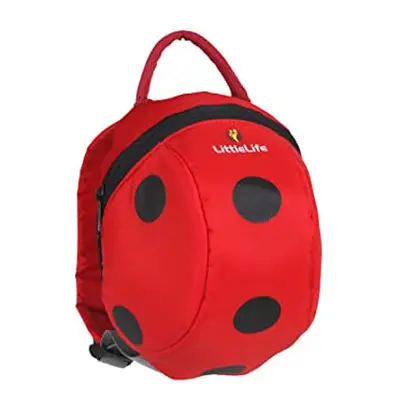 LittleLife Toddler Backpack Ladybird with Safety Reins