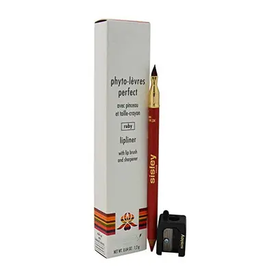 Sisley Phyto-Levres Perfect Lipliner with Lip Brush and Sharpener, Ruby, 0.04 Ounce