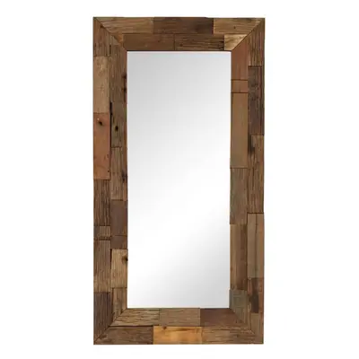 vidaXL Solid Reclaimed Wood Mirror 50x110cm Hallway Vanity Makeup Decoration