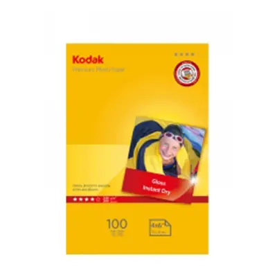 Kodak Premium Gloss Photo Paper 4x6" White (100pk)