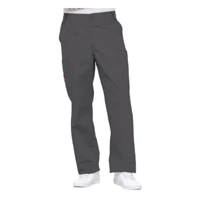 Dickies Mens Big Signature Elastic Waist Scrubs Pant Pewter Small Ta