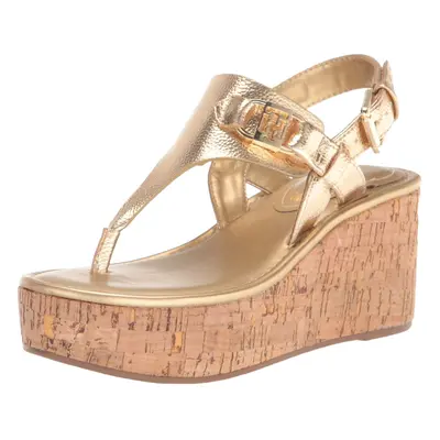 Tommy Hilfiger Women's VANI Wedge Sandal Gold