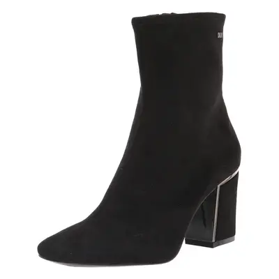 DKNY Women's Suede Classic Heeled Boot Fashion BLACK