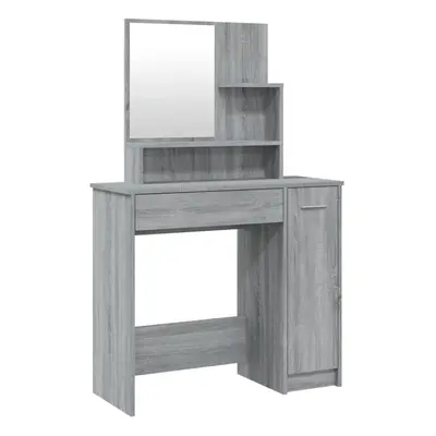 (Grey sonoma) vidaXL Dressing Table Makeup Table Vanity Desk Cosmetic Table with Mirror