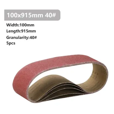 (40# Pcs x Sanding Belt) 5Pcs 915x100mm to Grit Sanding Belt for Flush Belt Machines Polishing G