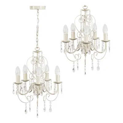 Lille White Ceiling Light Chandelier