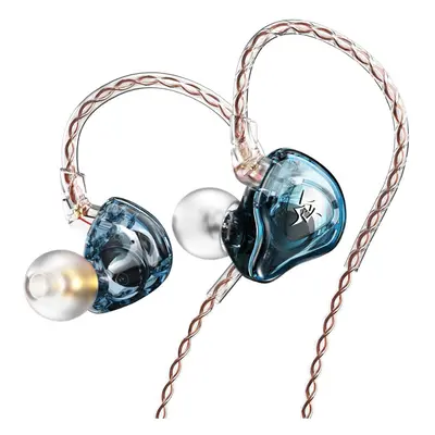 (Blue) Dynamic In-ear Earphone Drive Hi-Fi Bass Metal Monitor Earphones Running Sport Earphone N