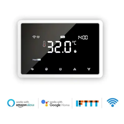 WiFi Smart LCD Touch Screen Floor Heating Wall Thermostat APP Remote Control Works with Alexa Go