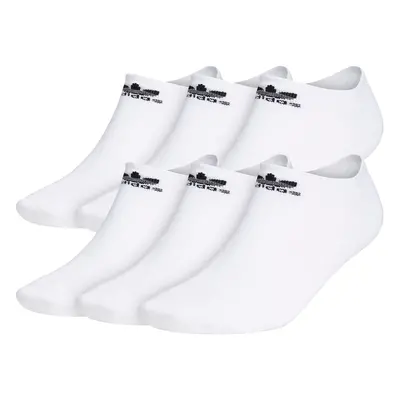 adidas Originals Trefoil No Show Socks (6-Pair) White Large