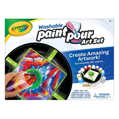 Crayola Washable Paint Pour Set 20pc Paint Set Gift for Kids