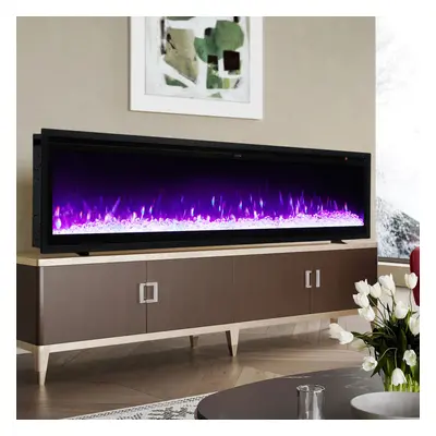 42 Inch Electrical Fireplace with Remote, Vibrant Flame Colours