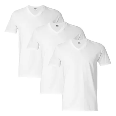 Gildan Men's Cotton Stretch T-shirts Multipack Artic White (V-Neck