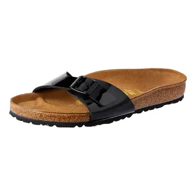 Birkenstock Womens Madrid Black Birko-Flor Patent Summer Sandals - Bla