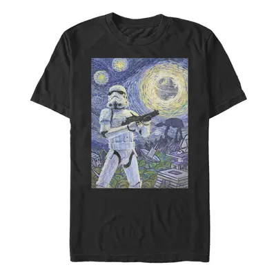 Star Wars Men's Starry Night Stormtrooper T-Shirt Black xxx-large