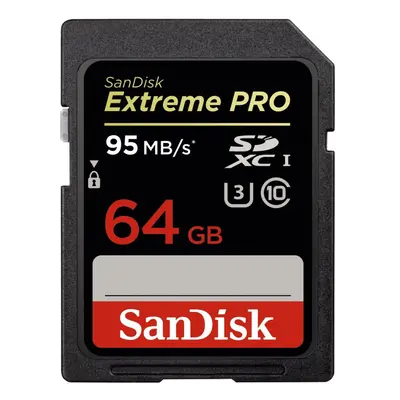 SanDisk Extreme PRO 64GB up to 95MB/s UHS-I/U3 SDXC Flash Memory Card - SDSDXPA-064G-X46