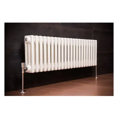 (300 x 1010mm Triple, White) PlumbGalaxy Traditional-Style Cast Iron Radiator