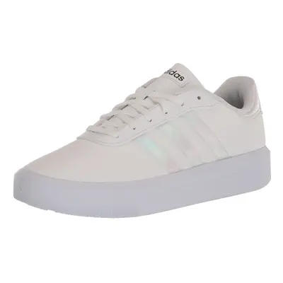 adidas Women's Court Platform Skate Shoe White/White/Black