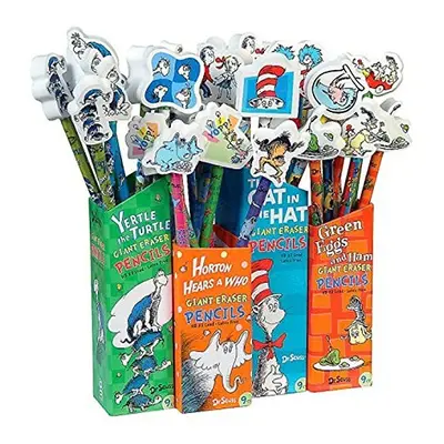 Raymond Geddes Dr. Seuss Number Pencils With Giant Pencil Top Erasers (Pack of 36)