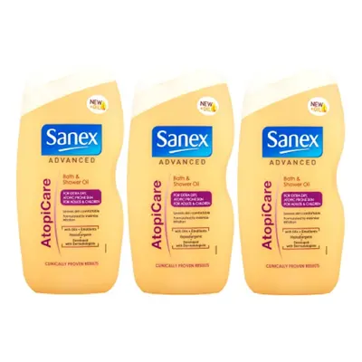 (3 PACK) Sanex Advanced AtopiCare Bath & Shower Oil x 500ml