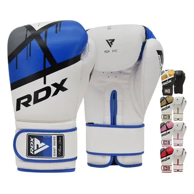 (Blue, 8OZ) RDX Boxing Gloves Sparring Muay Thai Kickboxing