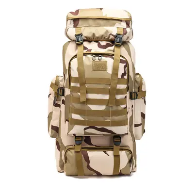 (camouflage 2) 80L Molle Tactical Bag Outdoor Traveling Camping Hiking Military Rucksacks Backpa