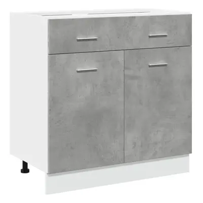 vidaXL Drawer Bottom Cabinet Kitchen Cabinet Concrete Grey Engineered Wood