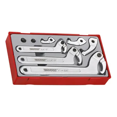 Teng Tools Piece Adjustable C Type Hook and Pin Wrench/Spanner Set - TTHP08