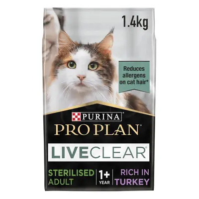 (Sterilised) PRO PLANÂ® LIVECLEARÂ® Kitten 1-12M Rich in Turkey Dry Cat Food 1.4kg