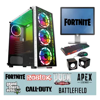 Fast Gaming PC Intel Quad Core i3 16GB RAM 1TB HDD & 128GB SSD 2GB GT710 PC Bundle & Speakers SA