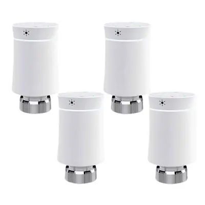 (4pcs White) Thermostat Radiator Actuator Valve Smart Programmable TRV Temperature Controller Al