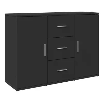 (black) vidaXL Sideboard Storage Cupboard Cabinet Highboard Engineered Wood