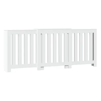 vidaXL Radiator Cover Heater Cover Slats Radiator Shelf White Engineered Wood