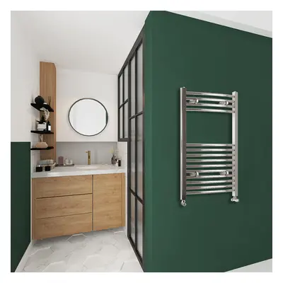 Clearance Sale Curved Bathroom Radiator Chrome 800x400mm