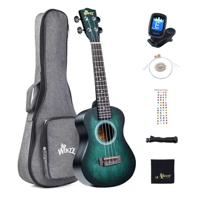 Winzz Ukulele Concert Inches Ukulele Beginner Kit for Adults, Unique Color Designâ¦