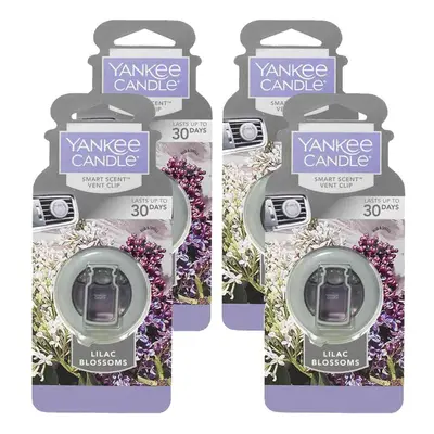 Yankee Candle Car Freshener Smart-Scent Vent Clips 4-PACK (Lilac Blos