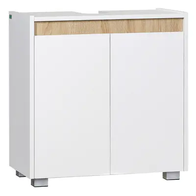 kleankin Modern Bathroom Sink Cabinet, Floor Standing Under Sink Cabinet White