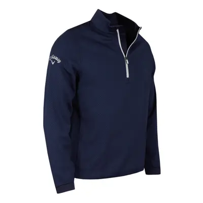 (XXL, Peacoat) Callaway Golf Mens Hex Textured Sustainable Thermal Fleece Sweater