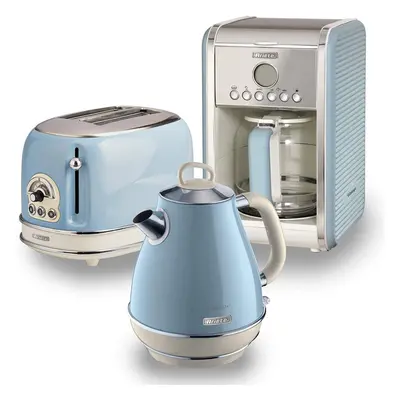 Ariete ARPK9 Retro Style Jug Kettle, Slice Toaster and Filter Coffee Machine Set, Vintage Design