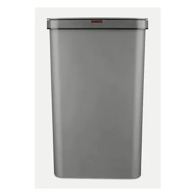 Rectangular Sensor Bin with Fingerprint Proof Coated Exterior Plastic Grey 50L