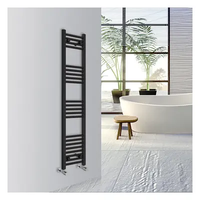 (Black, 1400x300mm) Warmehaus Straight Bathroom Heated Towel Rail Warmer Radiator Central Heatin