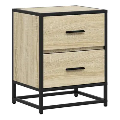 (sonoma oak, pcs) vidaXL Bedside Cabinets Nightstand Bed Table Engineered Wood