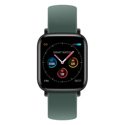 (Dark Green) 1.3 inch Full Touch Screen Fitness Tracker IP67 Music Camera Control Long Standby B